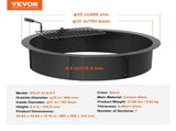 Fire Pit Ring, Fire Pit Insert with Barbecue Fire Ring, 35-In Outer/31-In Inner Diameter, 8.5in V952-DKJHH31INCH165WYPV0