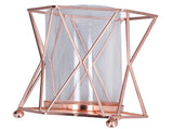 Plant Vase with Wrought Iron Flower Stand Transparent Glass Flower Pot Hydroponic Vase for Living V1294-YM0715-3115210273411