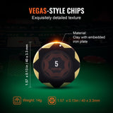 Poker Chip Set, 500-Piece Poker Set, Complete Poker Playing Game Set with Carrying Case, Heavyweight V952-PKCMTZCLAY50H2LS7V0