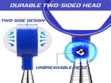 Telescopic Golf Ball Retriever 9FT Blue Stainless Steel Pole with Durable Nylon Head for Water, V1107-CS-GEFJQQ