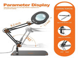 Professional 10X Magnifying Desk Lamp with Adjustable Swing Arm, 5 Color Modes & 10 Brightness V1341-ZY-YHY6KNXN-ROUNDBASE