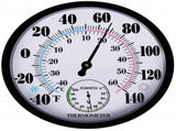 Indoor Outdoor Thermometer Hygrometer - 10 Inch Outdoor Thermometer for Patio,No Battery Needed V1370-AZ4-08244
