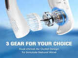 Portable Neck Fan, Hands Free Bladeless Neck Fan Rechargeable 3 Speeds & LCD Display, Battery V1259-DP01-A-3416