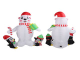 5.9ft Inflatable Xmas Penguin Bear with Colorful Light Cute Blow Up Yard Animal V1294-YM0901-3115230123813