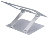 Laptop Stand Collapsible Aluminium Alloy Computer Riser Stand Silver Notebook Support Cooling Holder V1294-YM0714-3113210243211