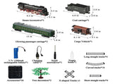 Train Set for Kids, Electric Train Toys with Realistic Light Sounds Smoke, Christmas Train Model V1107-CS-ZQHCTZ1