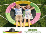 Flying Saucer Swing Set with Heavy Duty A-Frame Metal Swing Stand, Ful V1316-MSG-SW-9901P