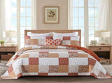 Queen Size Checkered Bedspread Set Vibrant Retro Pattern V745-MAC090523Q13U