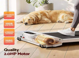Everfit 3 in 1 Walking Pad Treadmill 12% Incline Under Desk Treadmills for Home Gym With 38cm Wide TMILL-380-2INC-WH
