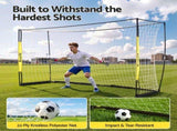 Everfit Portable Soccer Goal Net Fibreglass Polyester 12x6ft SN-B-FSG-126-YE