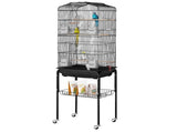 Large Bird Cage, 62 in, Open Top Parakeet Cage with Rolling Stand, Steel Bird Flight Cage with V952-ZMSDXNLL18W1DWI2NV0
