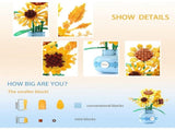 Sunflower Bouquet Building Set with Vase Mini Not Compatible with Lego Flowers Home Decor Gift for V1369-AZ3-W-22092