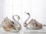 Couple Swan Ornament Living Room TV Cabinet Swan Ornament Modern Home Decoration Wedding Gifts V1294-YM0717-3115220080611