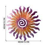 Rustproof Gradient Metal Sun Art, Indoor Outdoor Hanging Sculpture, Decorative Patio Garden V1192-AZ-W-24671