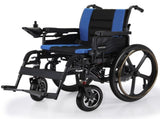 EQUIPMED Electric Wheelchair Folding, Long Range, Airline Approved, Lithium Battery, 24" Light Rear V219-HELWLCEQPKB2A