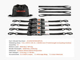 Retractable Ratchet Straps, 25.4 mm x 3 m, Tie Down Straps with S Hooks, 544 kg Break Strength, 4 V952-SXGJLD1INCH1LTOCP001V0