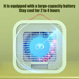 Portable Air Conditioning Fan, Rechargeable USB Desk Fan with 3 Speeds, Small Quiet Cooling Fan for V1369-AZ3-W-12270