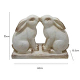 Kissing Rabbits Statue 46cm V637-40480RBT