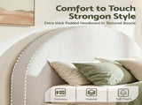 Artiss Queen Size Headboard for Bed Frame Boucle Fabric No-Assembly Vacuum Compressed Soft Backrest BED-FOAM-HEAD-NOVA-Q-WH