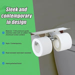 Stainless Steel Double Toilet Paper Holder Towel Roll Tissue Rack Storage Shelf V63-825811