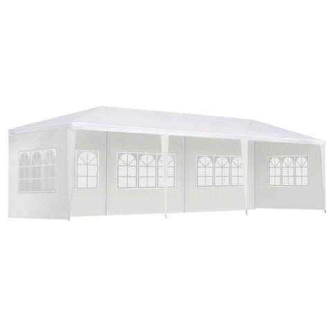 Instahut Gazebo 3x9m Marquee Wedding Party Tent Outdoor Camping Side Wall Canopy 5 Panel White GAZEBO-WED-C-FG-3X9-5W-WH