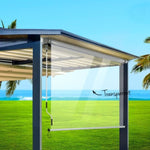 Instahut 1.2X2.4M Outdoor Blinds Clear Roll Down Awning Retractable Outdoor Blinds Water Wind Proof AWN-B-DOWN-PVC-12