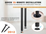 762MM Adjustable Desk Legs, Reinforced Steel Office Table Furniture legs Set of 4 for DIY, 544.3KG V952-ZGZT2YC30YC0ZVHG9V0