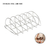 Stainless Steel Barbecue Bracket Rib Rack Barbecue Grilling Rack Non Stick Beef Steak Holder for V1294-YM0714-10331275