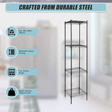Wire Storage Rack 45x45cm Black Shelving with Fixed Legs V63-841281