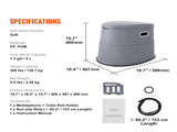 Portable Toilet for Camping, Porta Potty with 5L Detachable Inner Bucket & Removable Paper Holder, V952-MTSBXSMT300BBWUTFV0