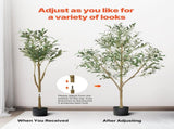 150cm Artificial Olive Tree with Black Pot, Tall Fake Tree with Natural Wood Trunk & Realistic Green V952-RZS5FTGLSSLX6A0M6001V0