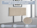 Linen Fabric Single Bed Headboard Bedhead - Beige V63-800827