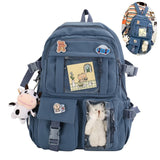Kids Backpack with Accessories, 43x31 cm, Blue, for Children and Teens V1188-MS-325-0306
