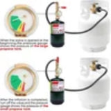 Propane Refill Adapter Hose with Gauge and Control Valves, for 1 LB Tanks, QCC1 Adapter for Camping, V1192-AZ-W-30127