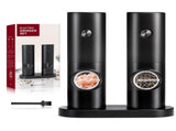 Electric Salt and Pepper Grinder Set , One Hand Adjustable Coarseness, Battery Powered with V1192-AZ-W-2519