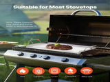 Stainless Steel Griddle, 23x16 inch Universal Flat Top Rectangular Plate, Gas Grill Griddle for BBQ V952-DCJPBXG2316IQ5MBZV0