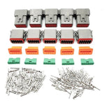 5 Sets DEUTSCH DT SERIES MULTI PLUG WATERPROOF CONNECTOR 12 WAY PIN KIT V201-DT4612P5SETA