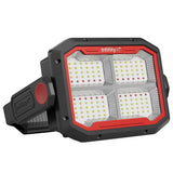 Black Dual Powered Solar Work Light 3000 Lumen with Adjustable Kelvin Settings V178-68992