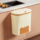 Hanging Trash Can With Lid, Small Under Sink Trash Can, Wall-Mounted Garbage Can For Kitchen Cabinet V1366-AZ2-W-12874