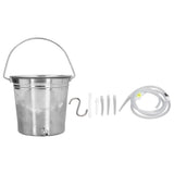 2L Enema Bucket Kit with Silicone Tubing Nozzle Tips Storage Bag Stainless Steel Coffee Milk Barrel V1294-YM0715-3117220132011