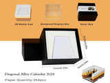 2024 Piece Calendar Memo Pad, Diagonal Alley Desk Calendar Notepad With Light, 3D Memo Pad DIY V1370-AZ4-00079