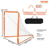 Lacrosse Goal, 1.2 mx 1.2 m Small Kids Lacrosse Net, Folding Portable Lacrosse Goal with Carry Bag, V952-ZQGQQMTJK44Y29337V0