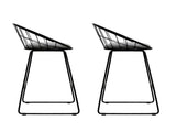 Artiss 2x Bar Stools Padded Seat Metal BA-TW-8128-BKX2