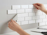 Tiles 3D Peel and Stick Wall Tile Subway White V63-836591