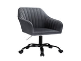 Artiss Office Chair Velvet Seat Dark Grey OCHAIR-H-DL22-GY