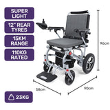 EQUIPMED Ultra-Light Power Wheelchair, Tight Turning, Airline Approved, Folding, ARTG Certified, V219-HWCELEEQ15SA