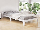 Artiss Bed Frame Single Size Wooden White LEXI WBED-C-001S-92-WH