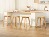 Artiss 4x Bar Stools Bamboo Rattan Stool Counter Chair Kitchen Barstools BA-Y-1033-NAX4