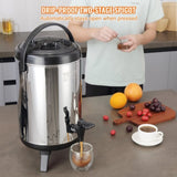 Stainless Steel Insulated Beverage Dispenser, 7.6 Liter, Thermal Hot and Cold Drink Server Dispenser V952-YLHLQQYX10L0ZNM43V0