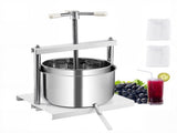 3.17 Gal/12L Fruit Wine Press, 2 Stainless Steel Barrels, Manual Juice Maker, Cider Apple Grape V952-GJYZJTMBXG126ECPKV0